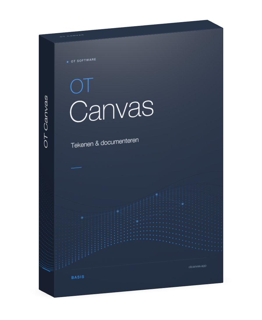 Dark blue OT Canvas software package: drawing and documentation.